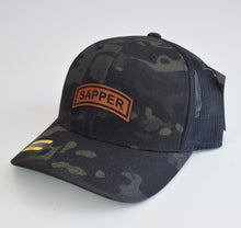 Load image into Gallery viewer, Sapper Tab Leather Snapback
