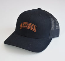 Load image into Gallery viewer, Sapper Tab Leather Snapback
