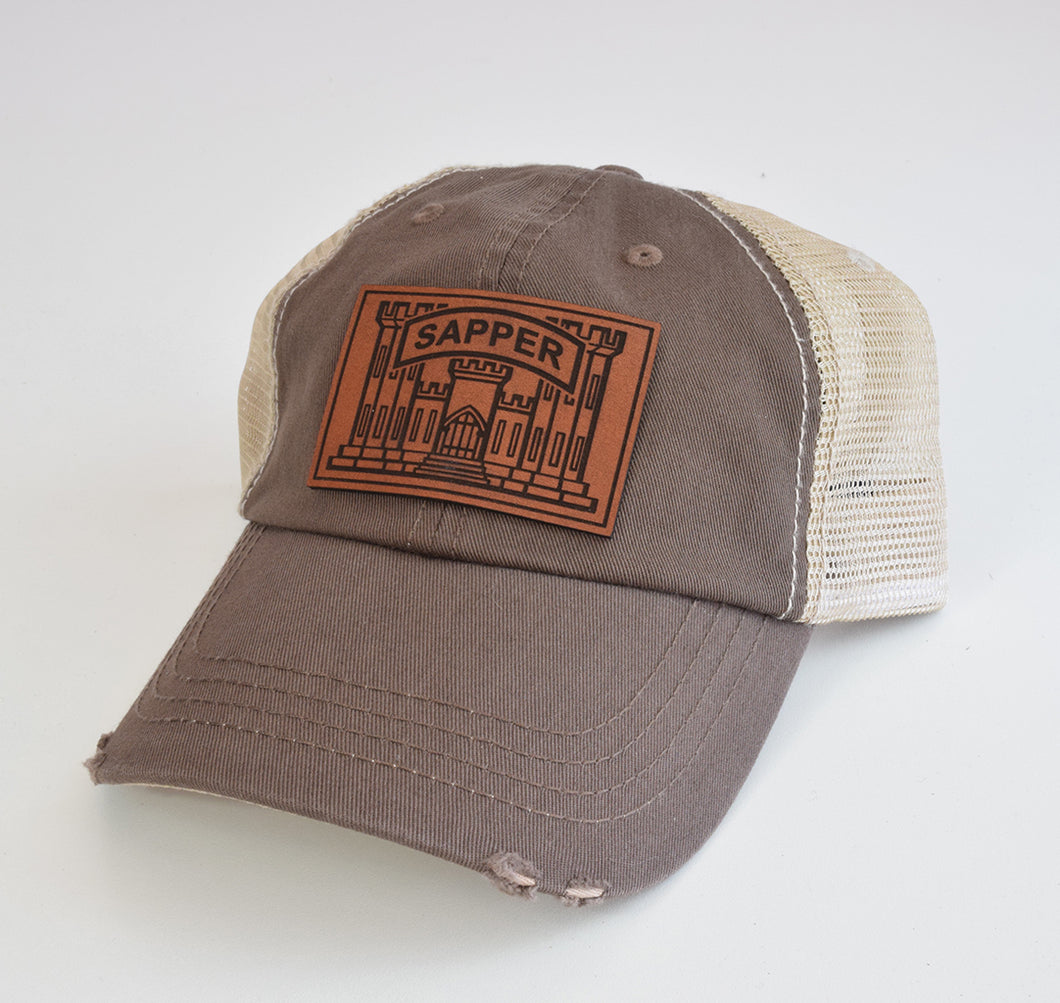 Sapper Tab Castle Leather Dad Hat