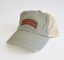 Load image into Gallery viewer, Sapper Tab Leather Patch Dad Hat
