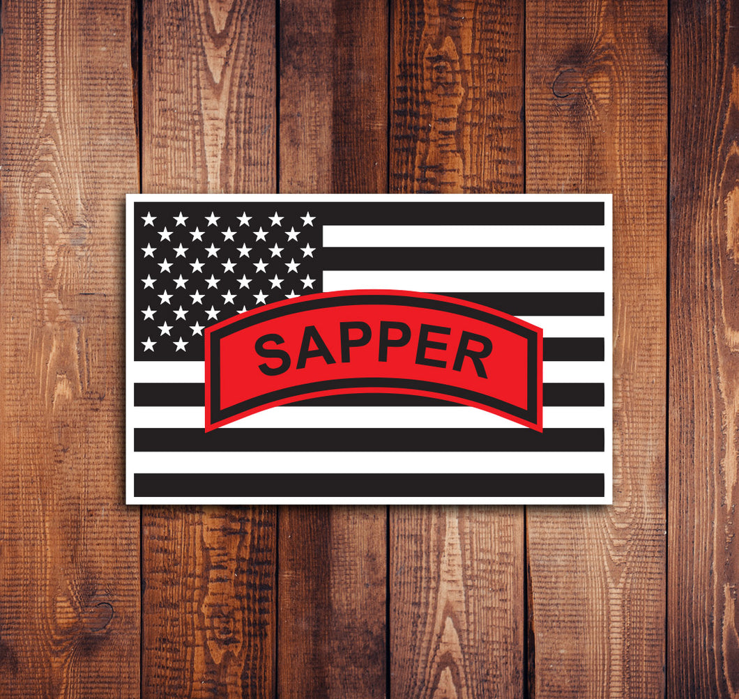 Sapper Tab Flag Sticker
